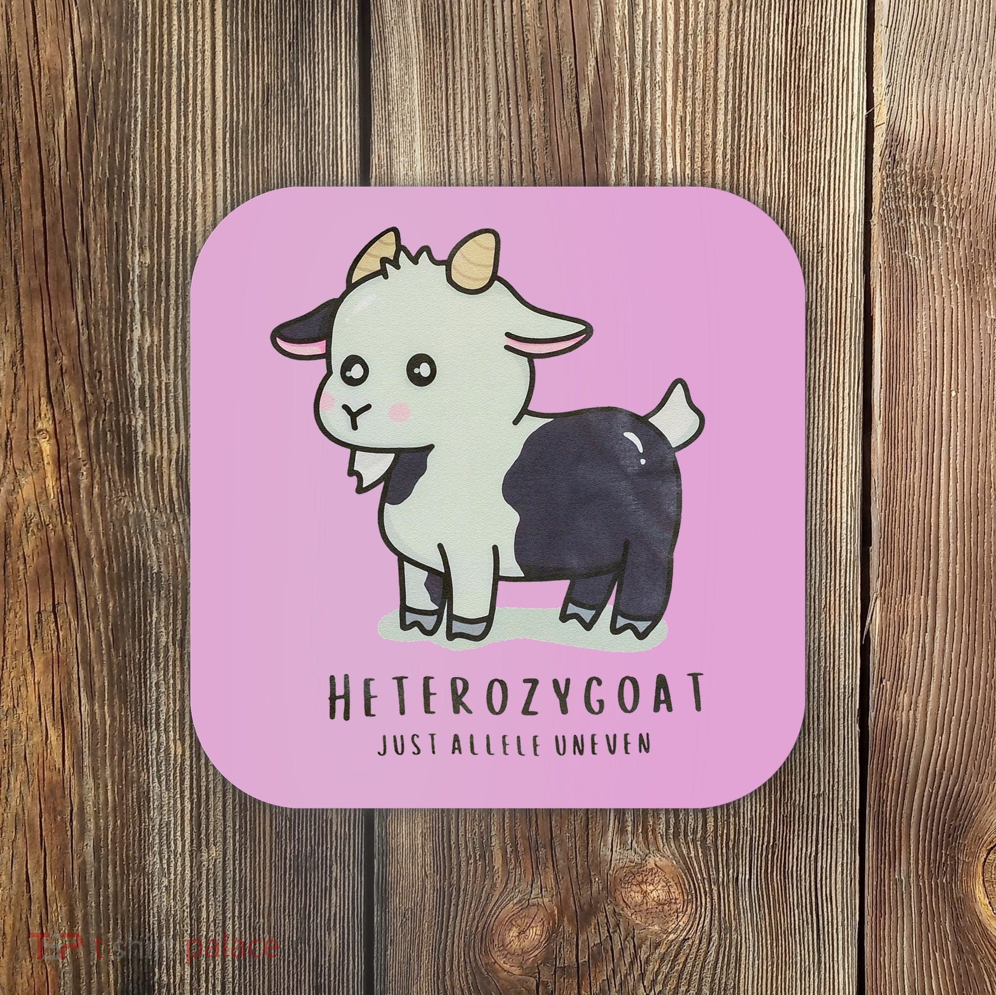 Heterozygoats Just Allele Uneven Funny Genetics Coaster