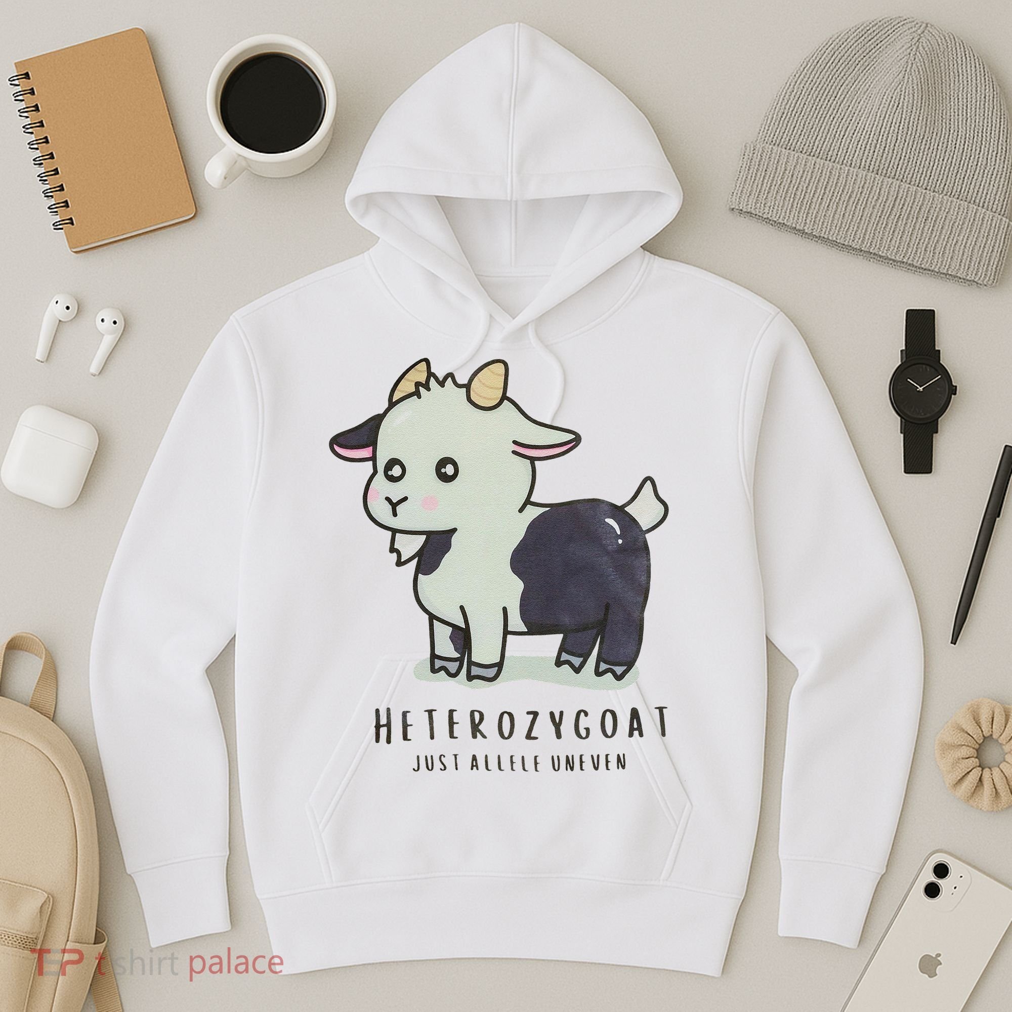 Heterozygoats Just Allele Uneven Funny Genetics Hoodie