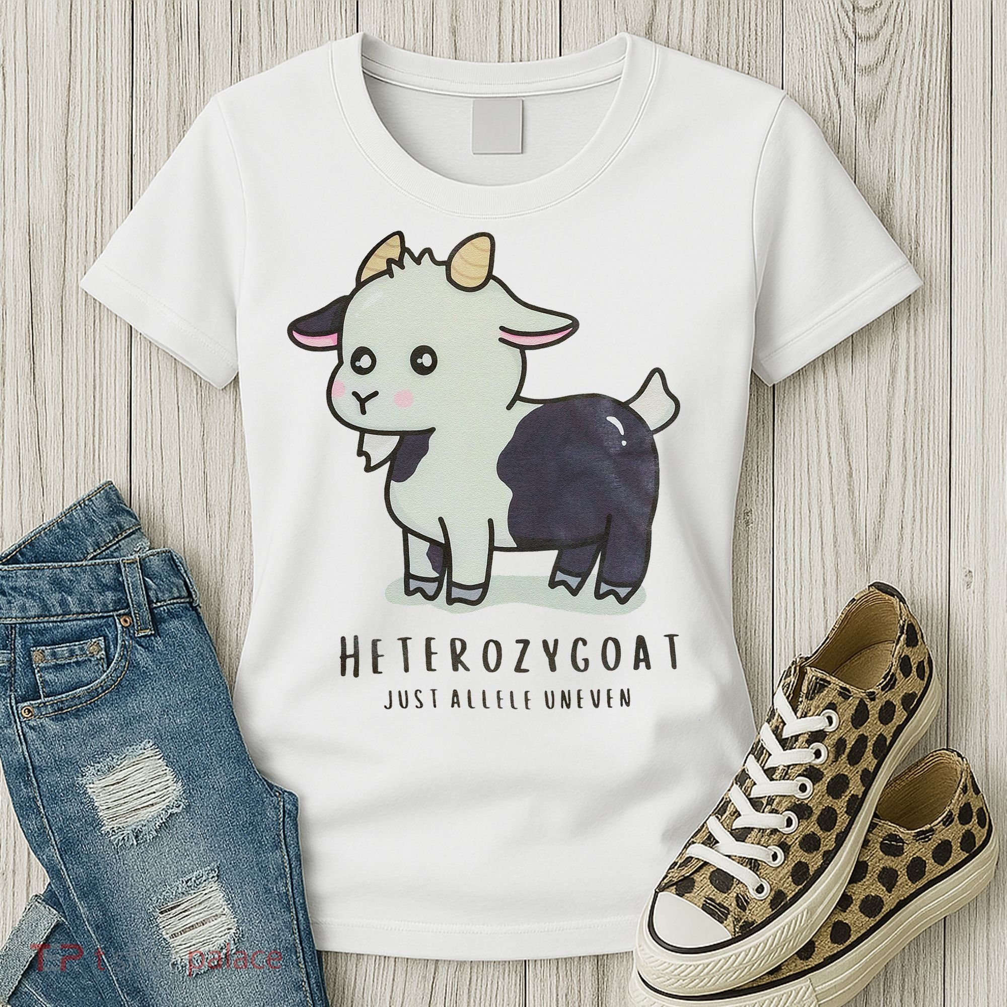 Heterozygoats Just Allele Uneven Funny Genetics Women's T-Shirt