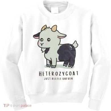 Heterozygoats Just Allele Uneven Funny Genetics Kids Sweatshirt