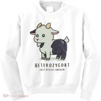 Heterozygoats Just Allele Uneven Funny Genetics Kids Sweatshirt thumb 0
