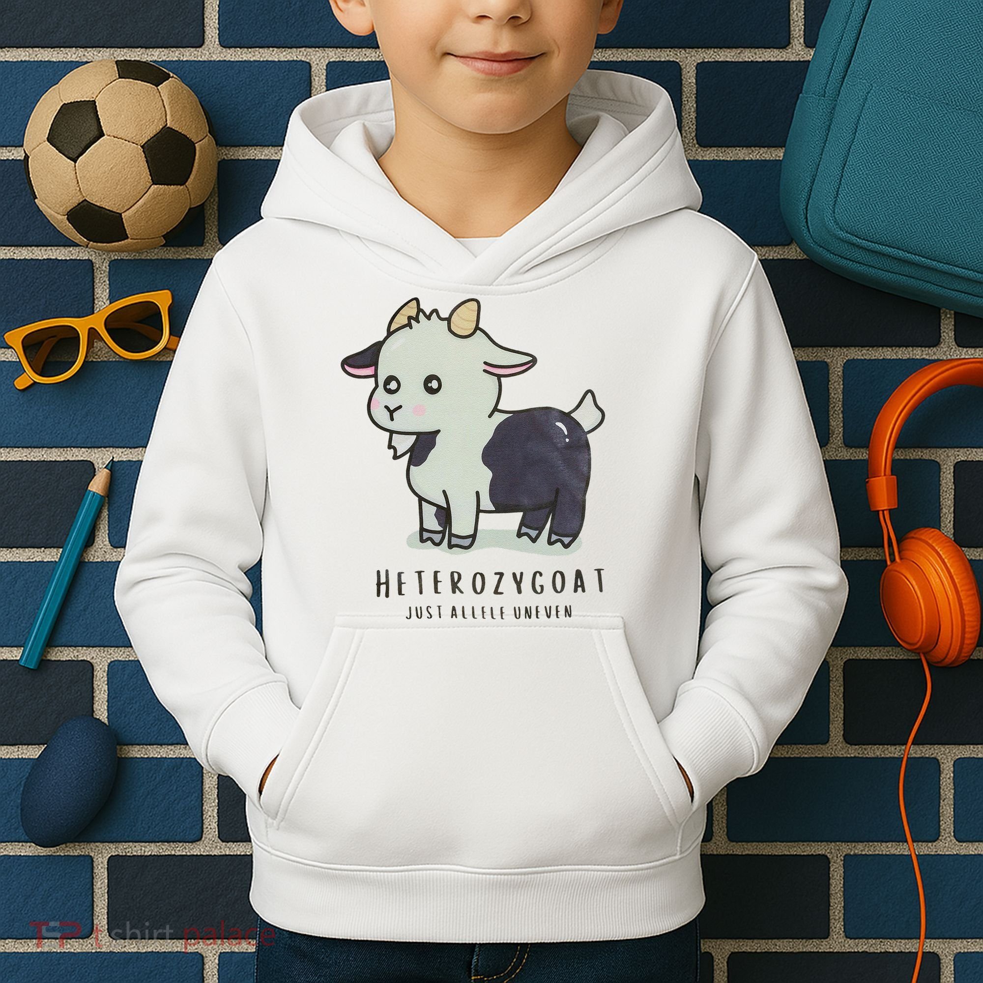 Heterozygoats Just Allele Uneven Funny Genetics Kids Hoodie