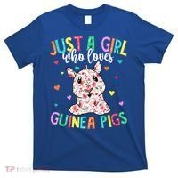 Hippie Just A Girl Who Loves Guinea Pigs Vintage Gift T-Shirt thumb 0