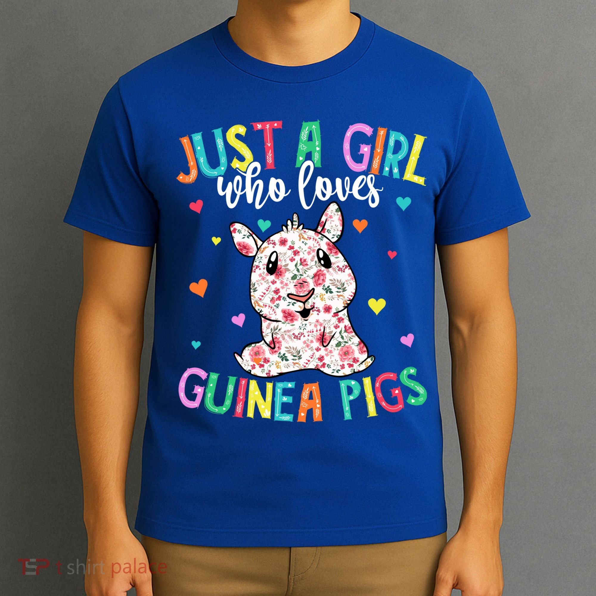 Hippie Just A Girl Who Loves Guinea Pigs Vintage Gift T-Shirt