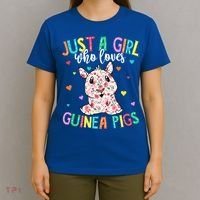 Hippie Just A Girl Who Loves Guinea Pigs Vintage Gift T-Shirt thumb 4