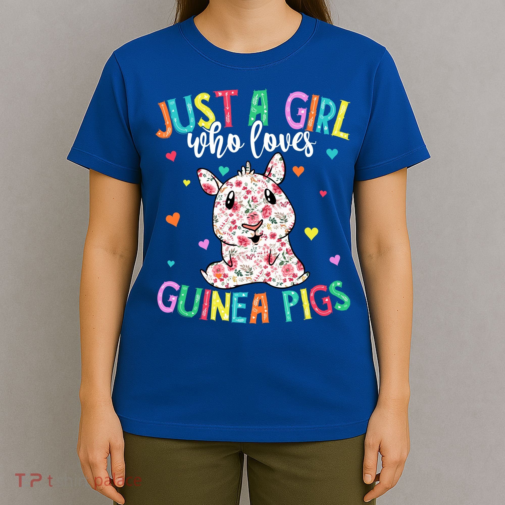 Hippie Just A Girl Who Loves Guinea Pigs Vintage Gift T-Shirt