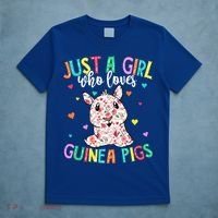 Hippie Just A Girl Who Loves Guinea Pigs Vintage Gift T-Shirt thumb 5