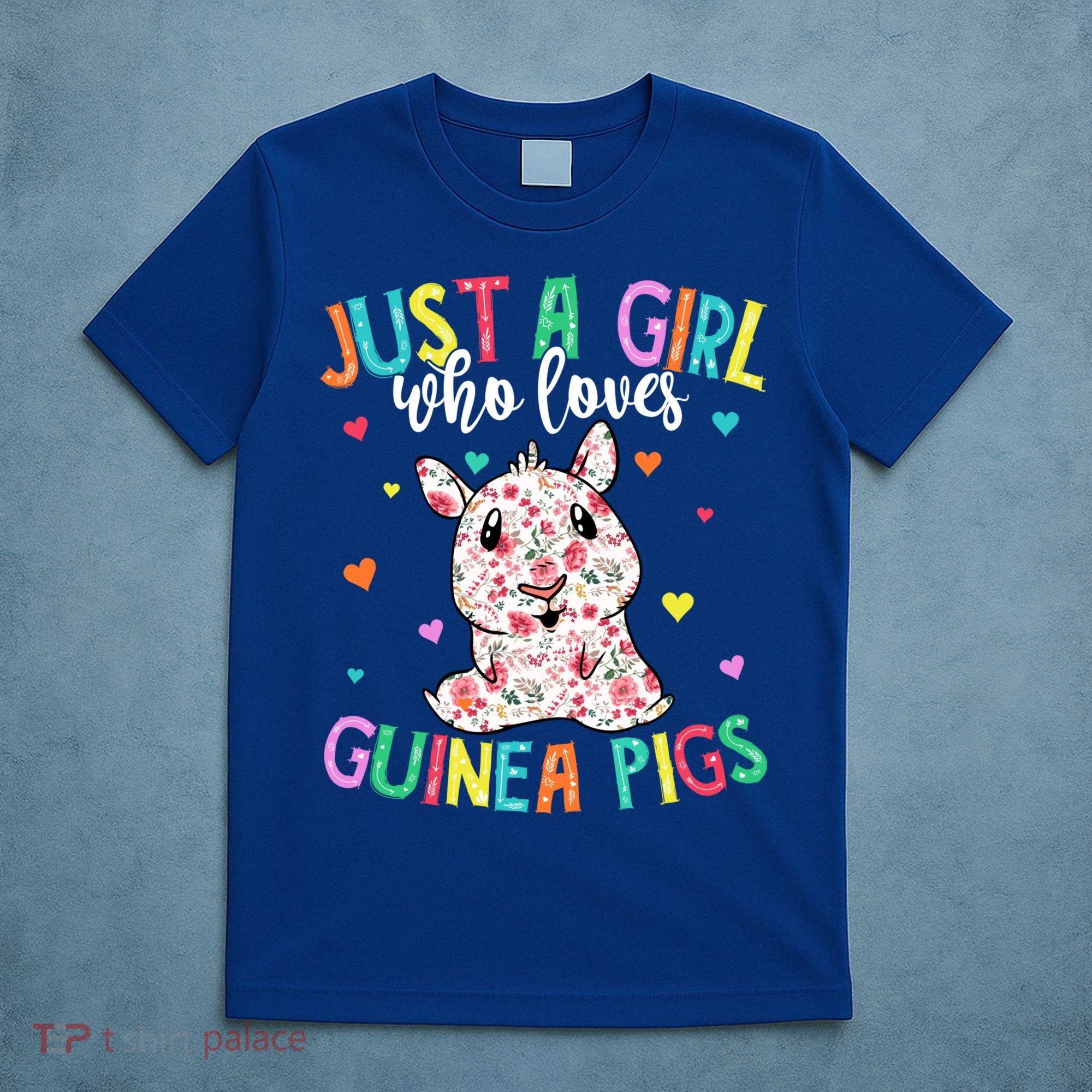 Hippie Just A Girl Who Loves Guinea Pigs Vintage Gift T-Shirt