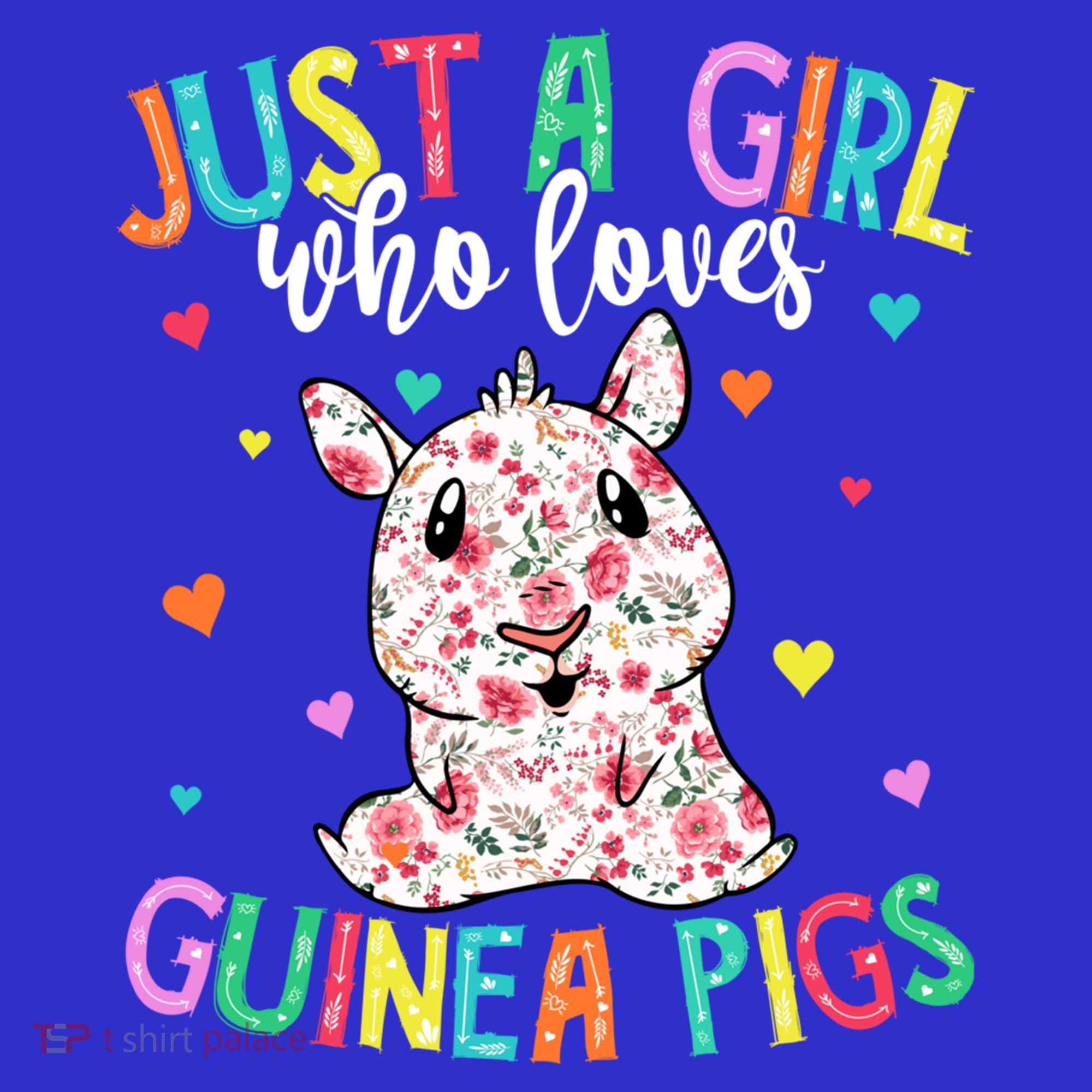 Hippie Just A Girl Who Loves Guinea Pigs Vintage Gift T-Shirt