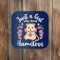 Hamster Just A Girl Who Loves Hamsters Coaster thumb 0