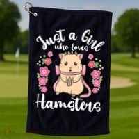Hamster Just A Girl Who Loves Hamsters Golf Towel thumb 1