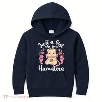 Hamster Just A Girl Who Loves Hamsters Kids Hoodie thumb 0