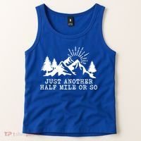 Hiking Just Another Half Mile Or So Funny Hiker Matching Gift Tank Top thumb 2