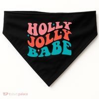 Holly Jolly Babe Retro Christmas USA-Made Doggie Bandana thumb 0