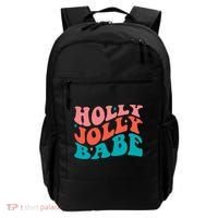 Holly Jolly Babe Retro Christmas Backpack thumb 0