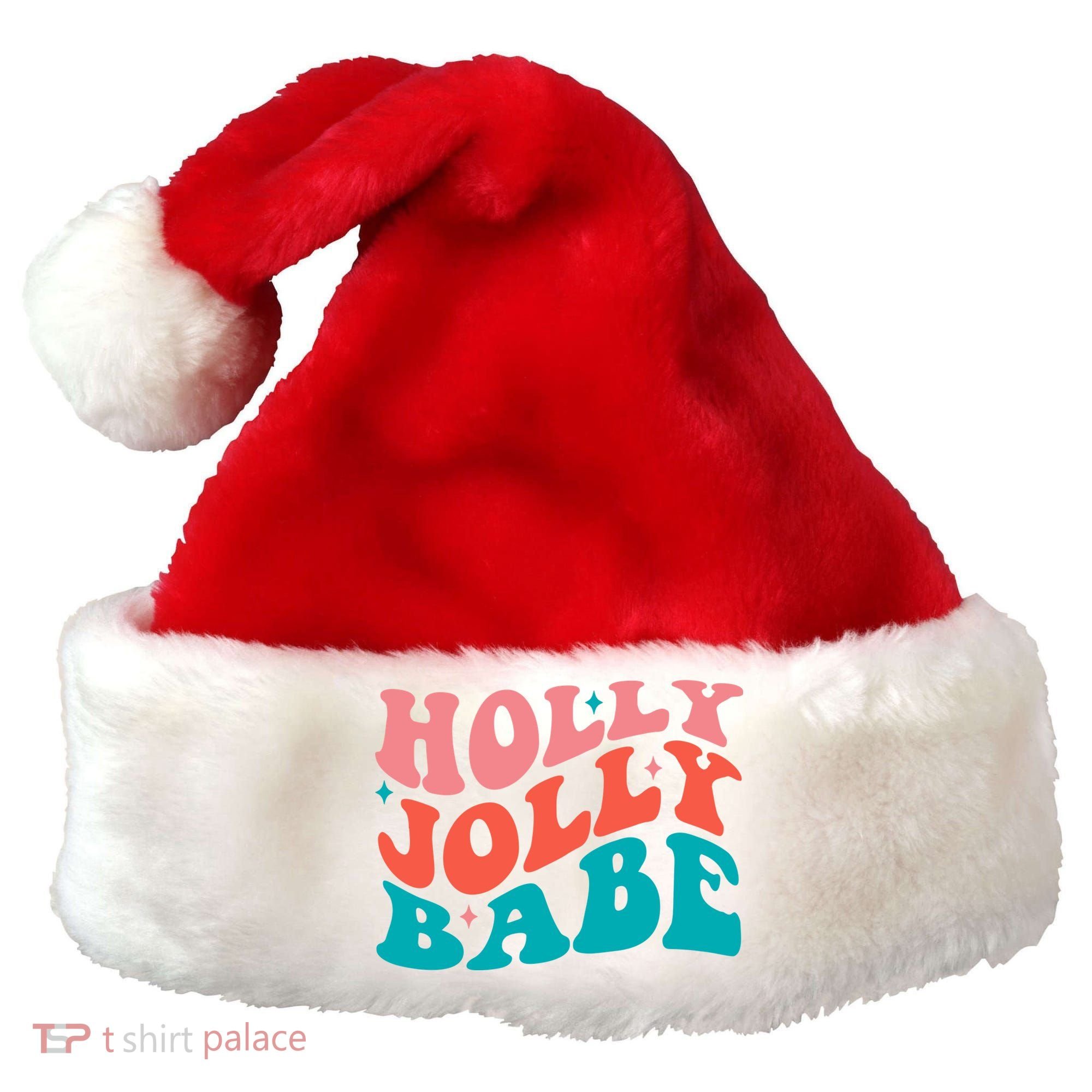 Holly Jolly Babe Retro Christmas Santa Hat