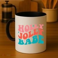 Holly Jolly Babe Coffee Mug thumb 4