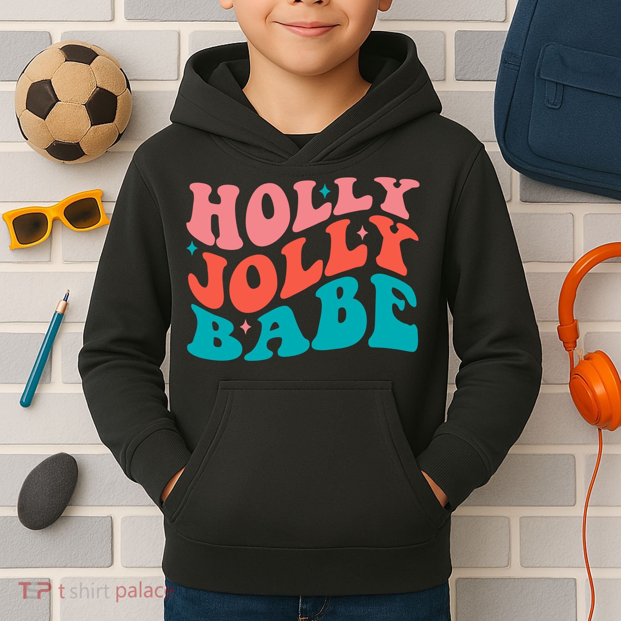 Holly Jolly Babe Kids Hoodie