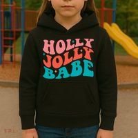 Holly Jolly Babe Kids Hoodie thumb 3