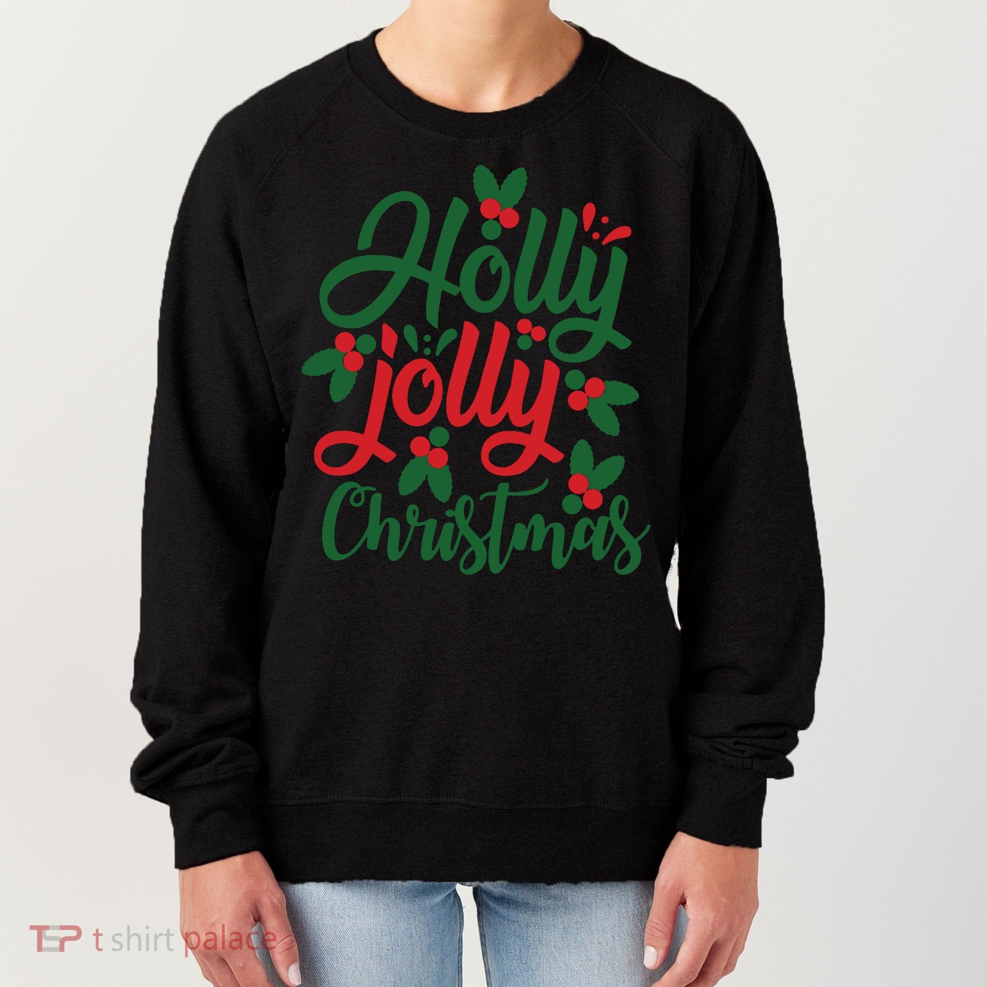 Holly Jolly Babe Festive Christmas Cheer Women's Sweatshirt