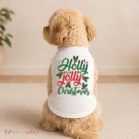Holly Jolly Babe Festive Christmas Cheer Doggie Tank thumb 2