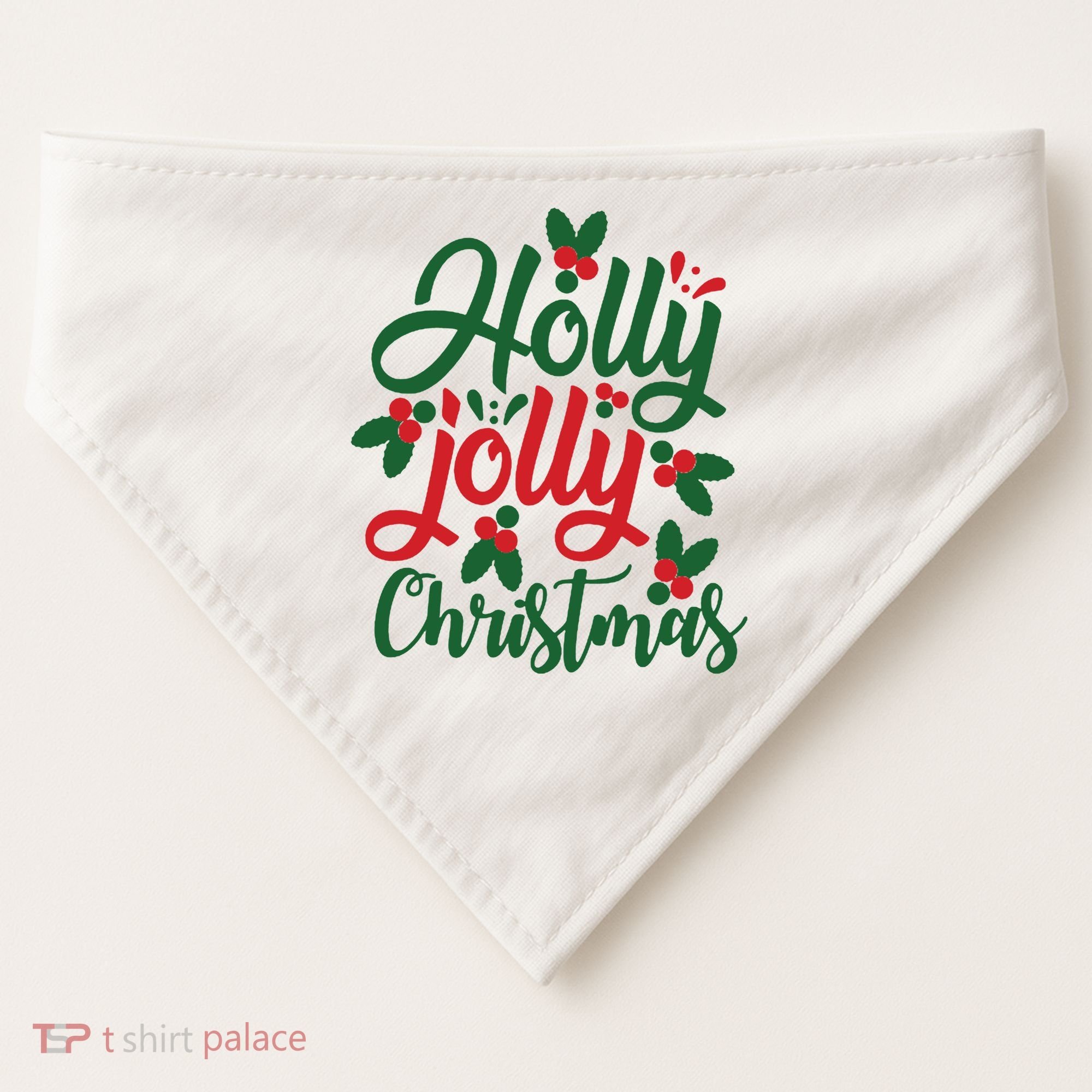 Holly Jolly Babe Festive Christmas Cheer USA-Made Doggie Bandana