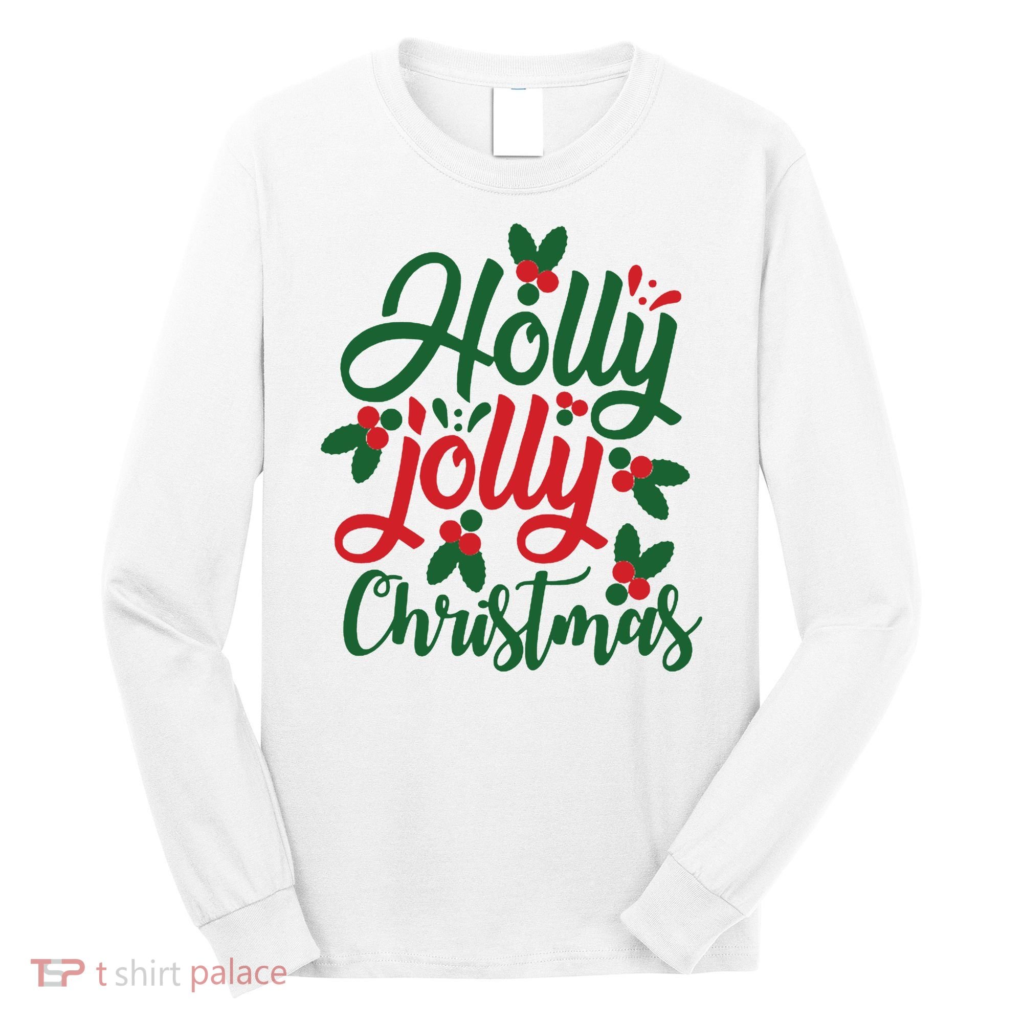 Holly Jolly Babe Festive Christmas Cheer Long Sleeve Shirt