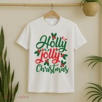 Holly Jolly Babe Festive Christmas Cheer T-Shirt thumb 2