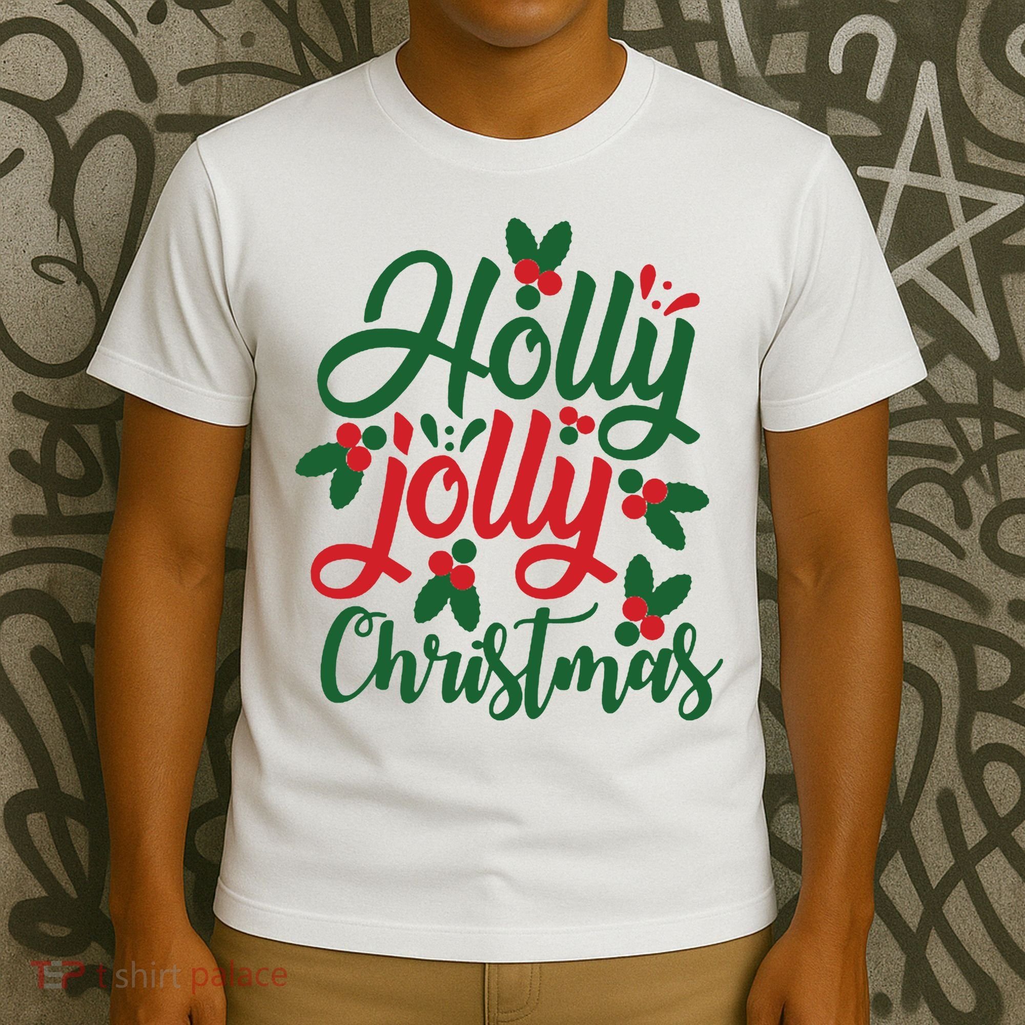Holly Jolly Babe Festive Christmas Cheer T-Shirt