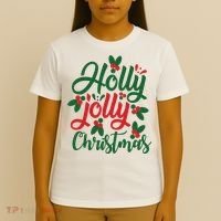Holly Jolly Babe Festive Christmas Cheer T-Shirt thumb 4