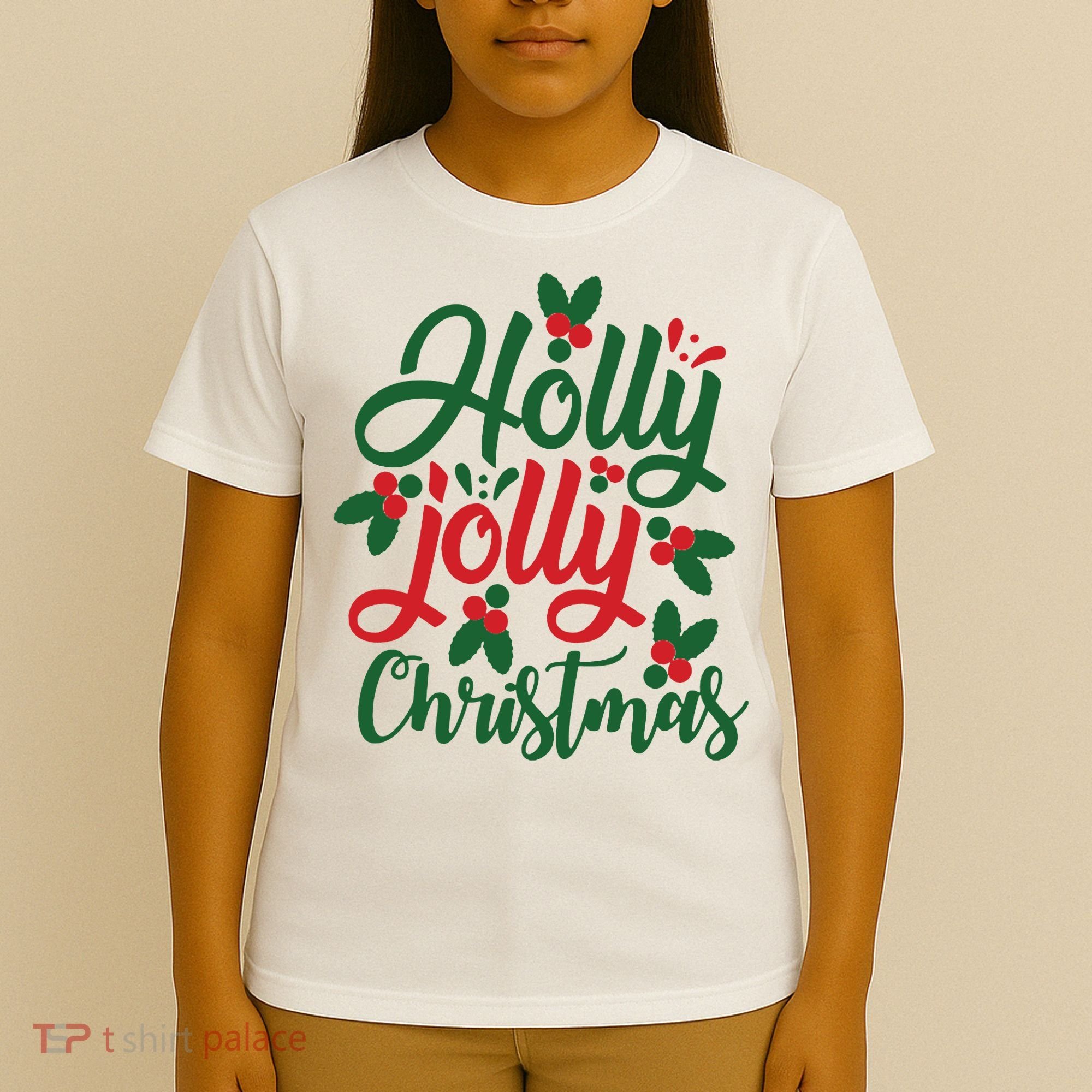 Holly Jolly Babe Festive Christmas Cheer T-Shirt