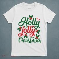 Holly Jolly Babe Festive Christmas Cheer T-Shirt thumb 5