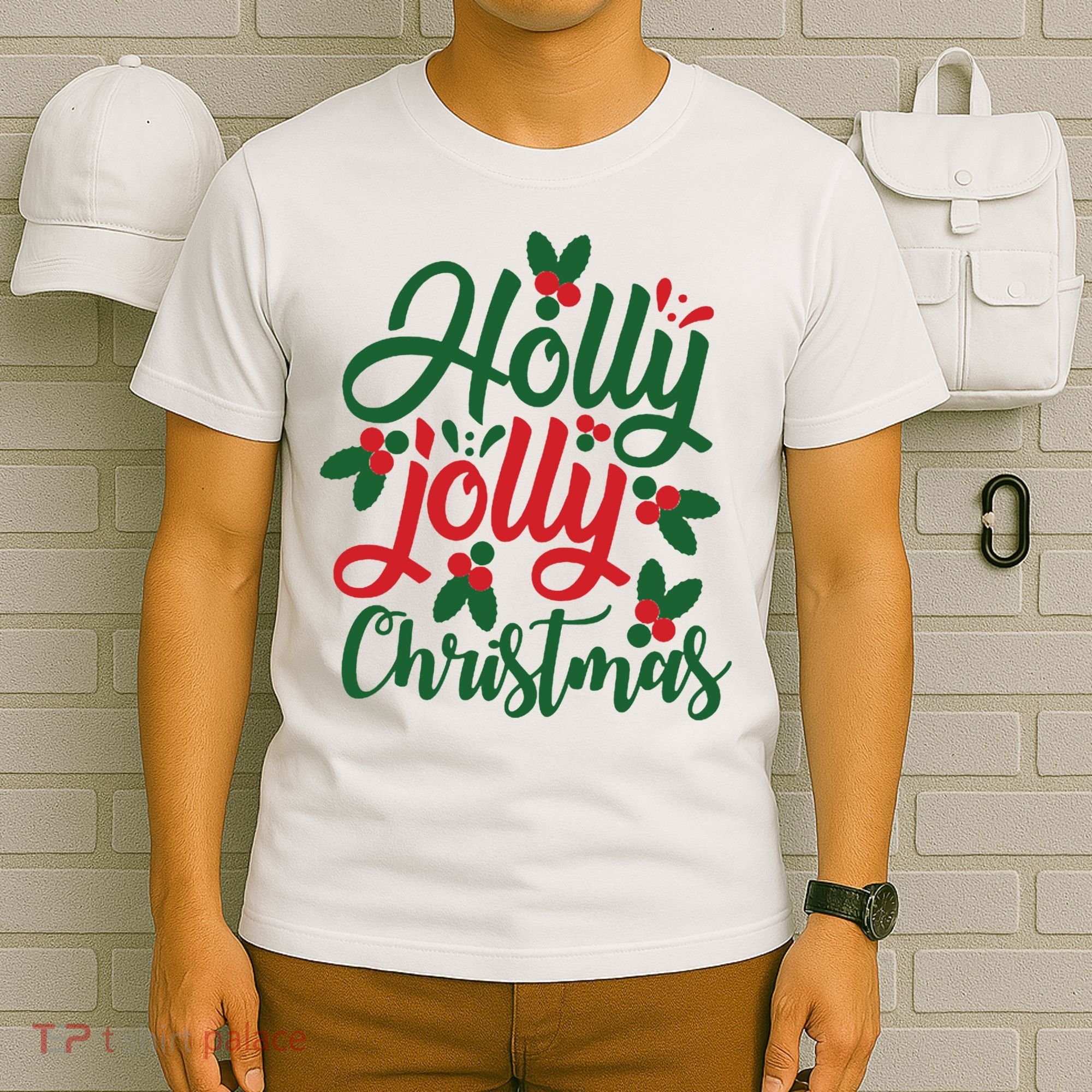 Holly Jolly Babe Festive Christmas Cheer T-Shirt