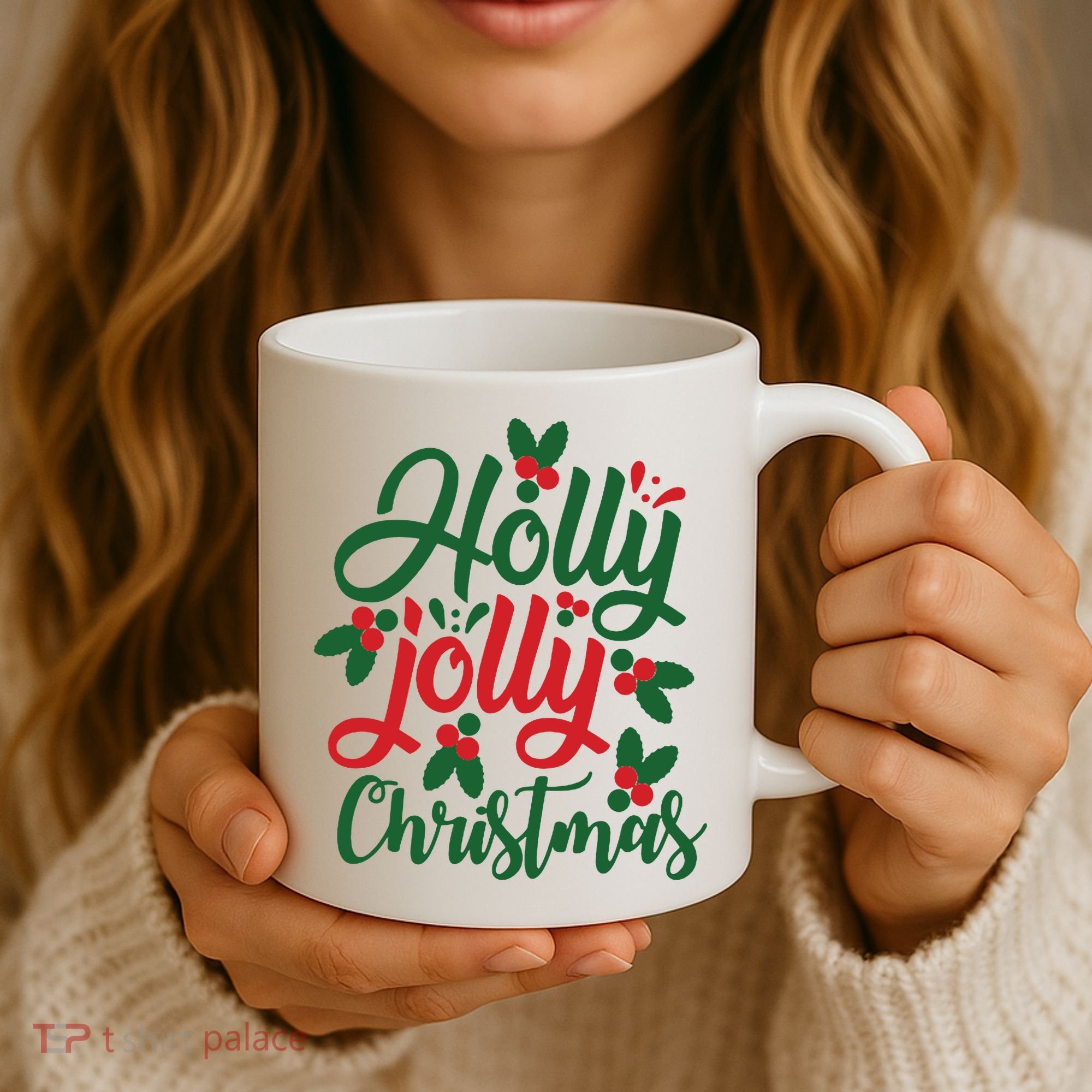 Holly Jolly Babe Festive Christmas Cheer Coffee Mug