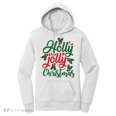 Holly Jolly Babe Festive Christmas Cheer Women's Hoodie
