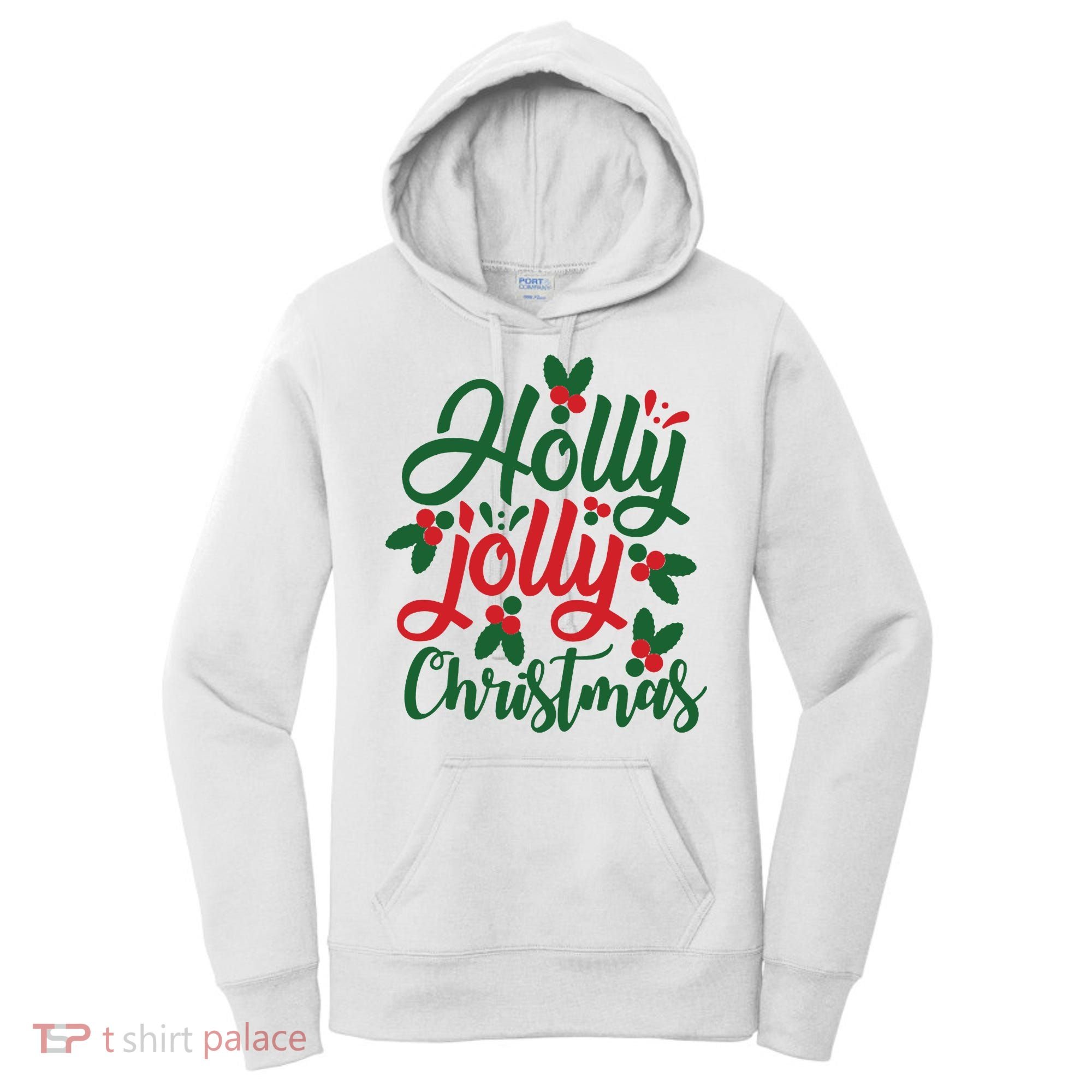 Holly Jolly Babe Festive Christmas Cheer Women's Hoodie