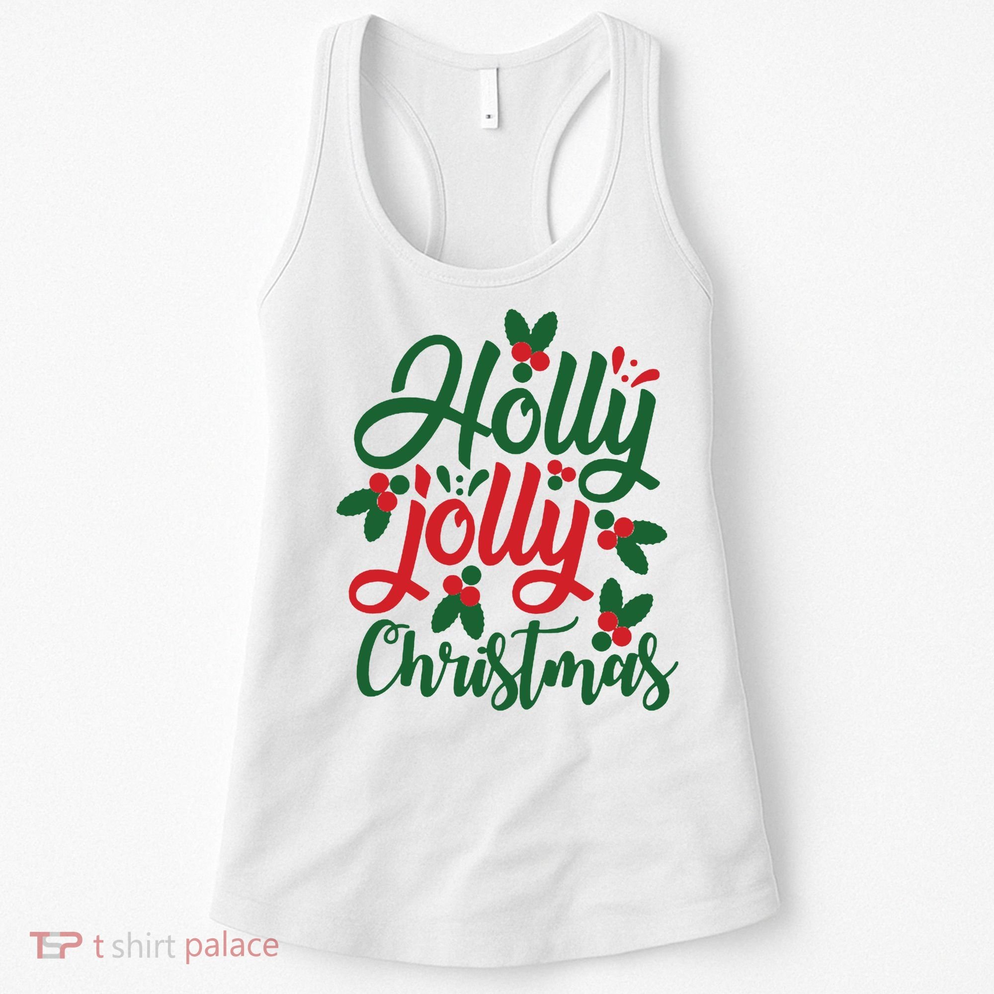 Holly Jolly Babe Festive Christmas Cheer Women's Tank Top