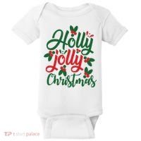 Holly Jolly Babe Festive Christmas Cheer Baby Bodysuit thumb 0