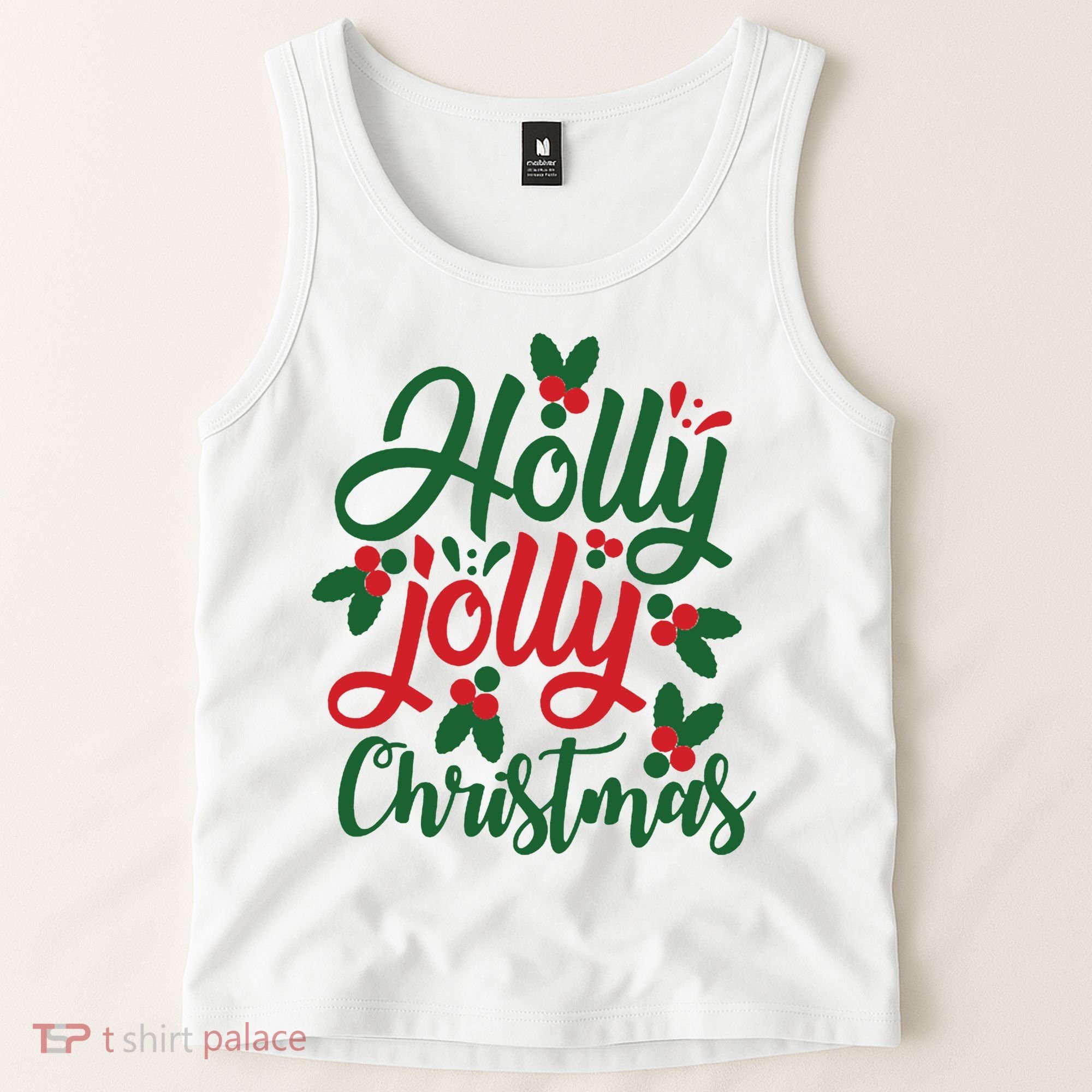 Holly Jolly Babe Festive Christmas Cheer Tank Top
