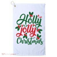 Holly Jolly Babe Festive Christmas Cheer Golf Towel thumb 0