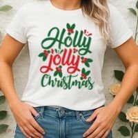 Holly Jolly Babe Festive Christmas Cheer Women's T-Shirt thumb 2