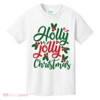 Holly Jolly Babe Festive Christmas Cheer Kids T-Shirt thumb 0