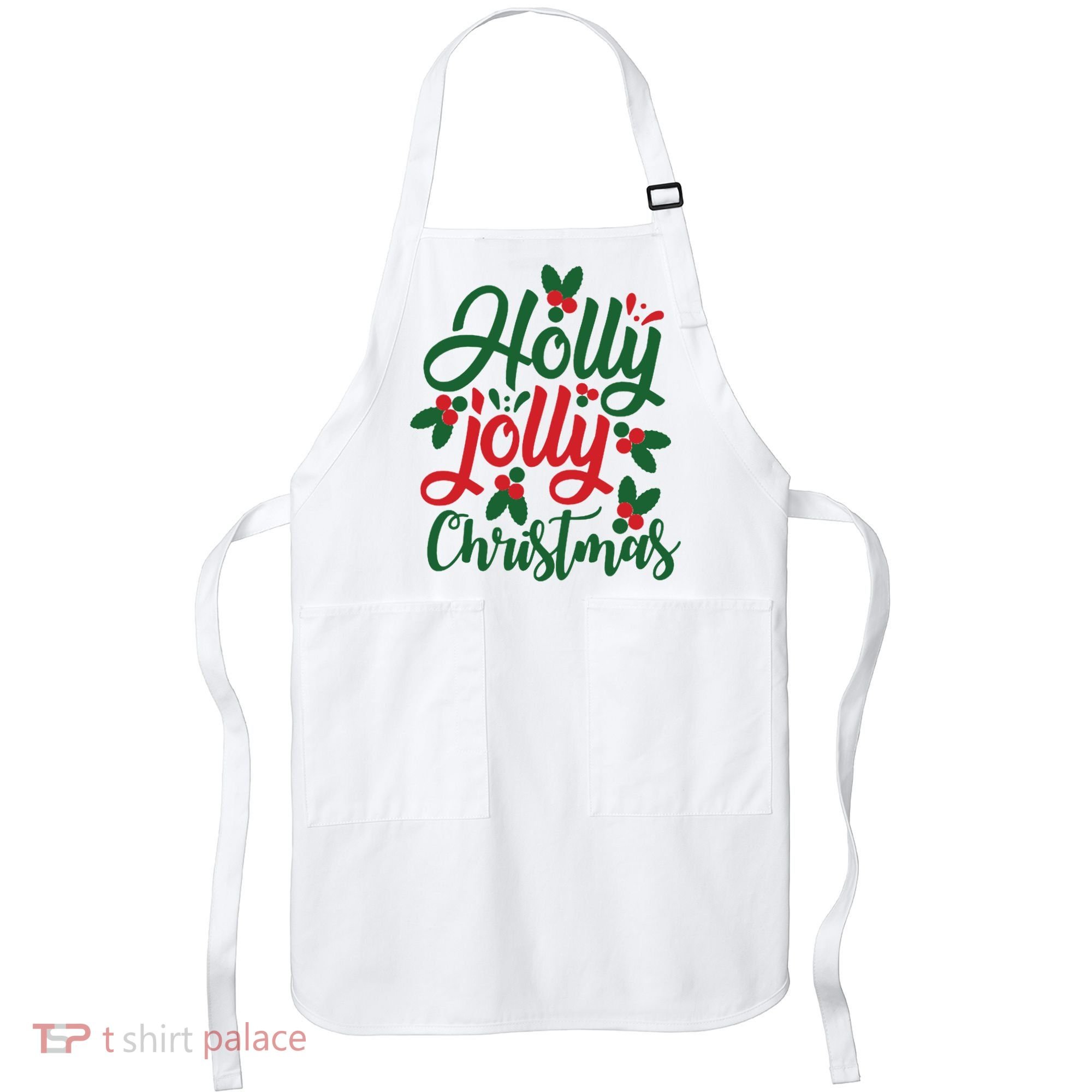 Holly Jolly Christmas Festive Gift Apron