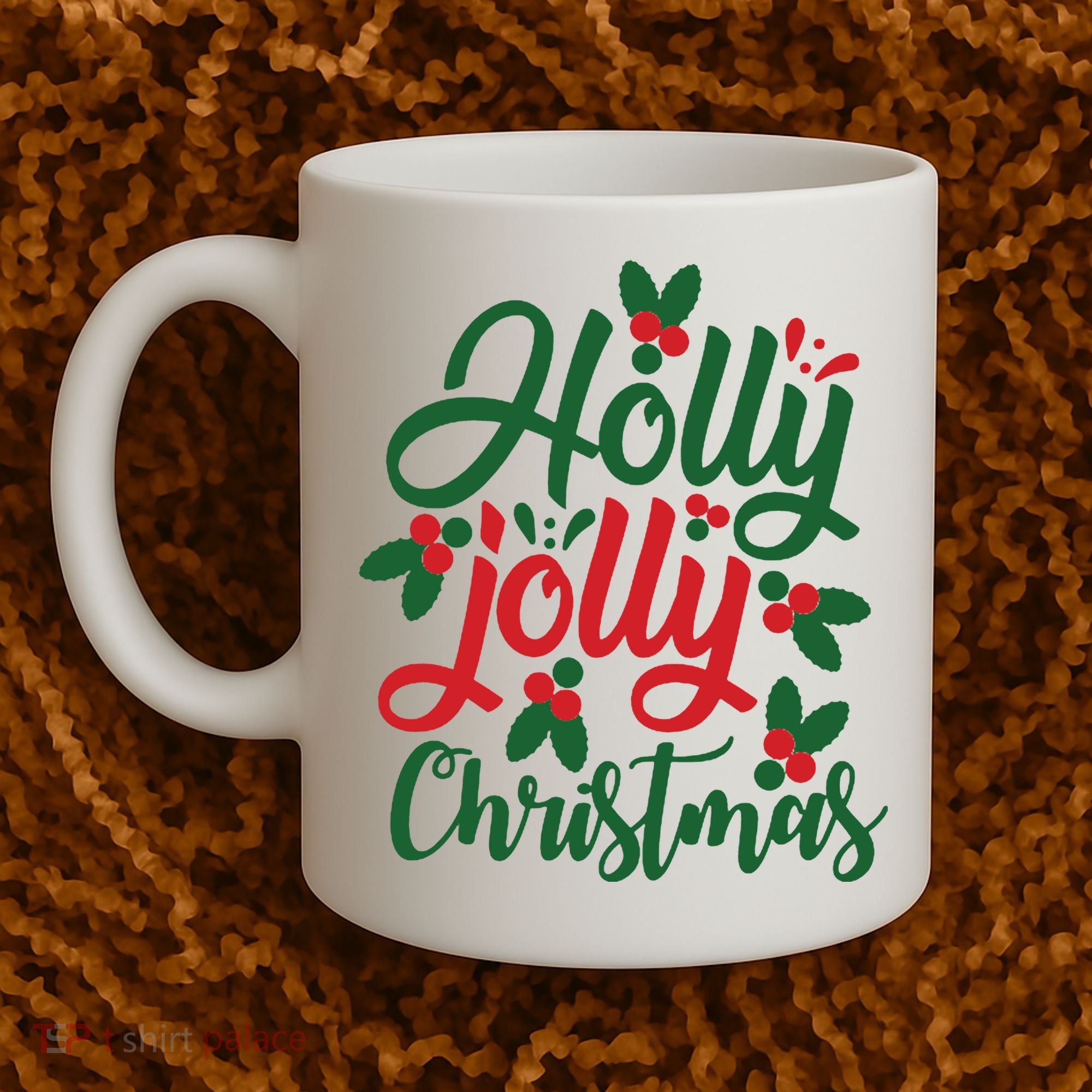 Holly Jolly Christmas Festive Gift Coffee Mug