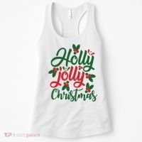 Holly Jolly Christmas Festive Gift Women's Tank Top thumb 0