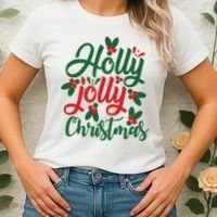 Holly Jolly Christmas Festive Gift Women's T-Shirt thumb 2