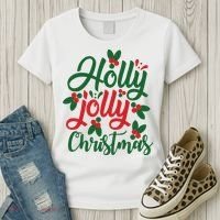 Holly Jolly Christmas Festive Gift Women's T-Shirt thumb 3