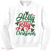 Holly Jolly Christmas Festive Gift Kids Sweatshirt thumb 0