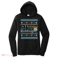 Hanukkah Jewish Dreidel They See Me Rolling Ugly Sweater Women's Hoodie thumb 0