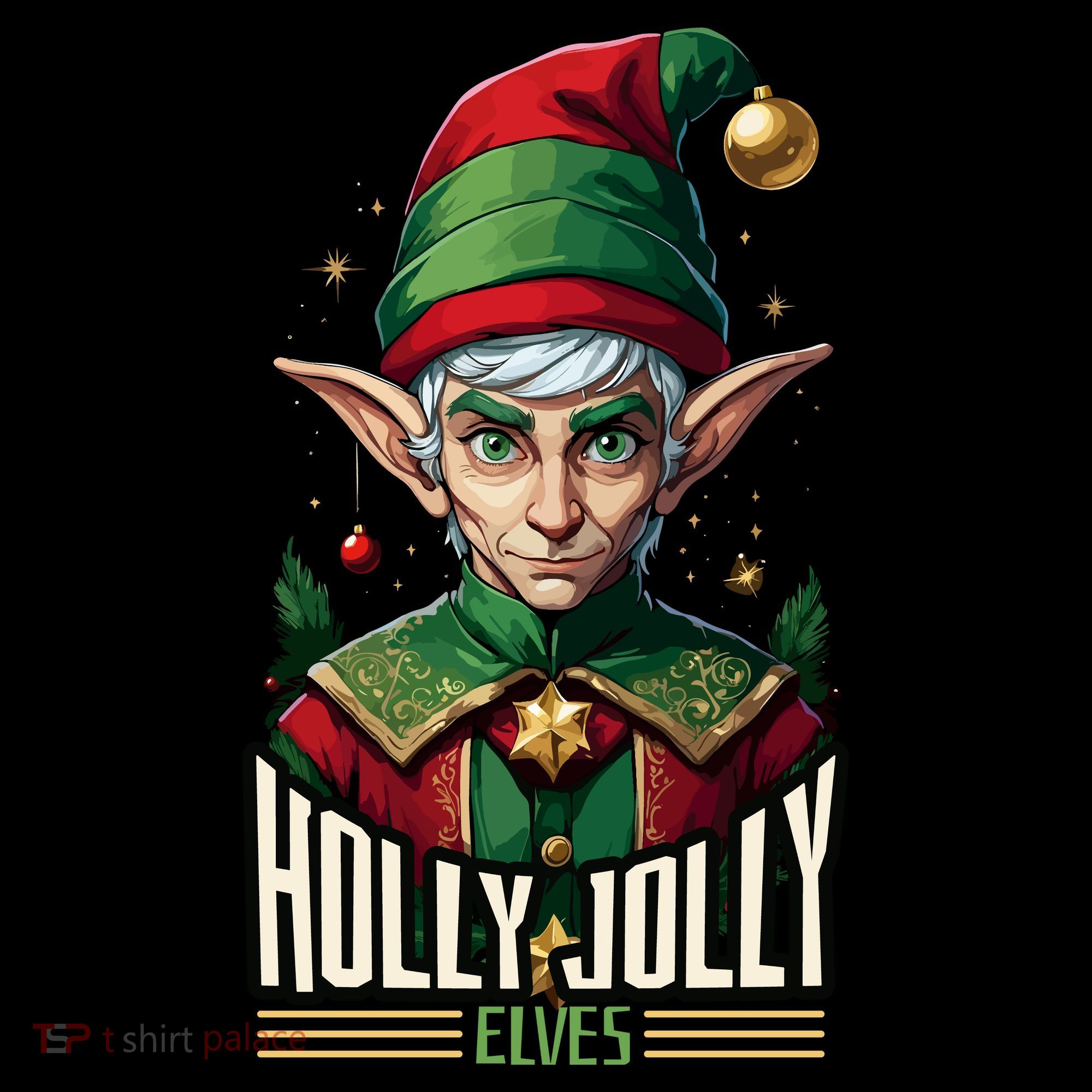 Holly Jolly Elves USA-Made Doggie Bandana